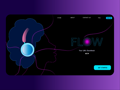 Landing Page design illustration ui web