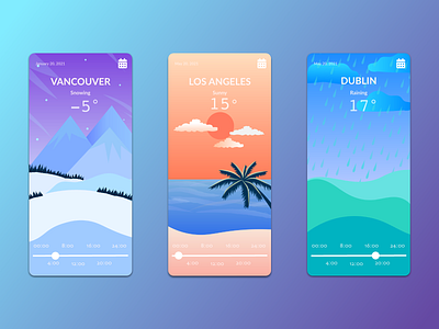Weather App Concept app design illustration ui