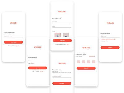 LOG IN REGISTRATION JOURNEY UI