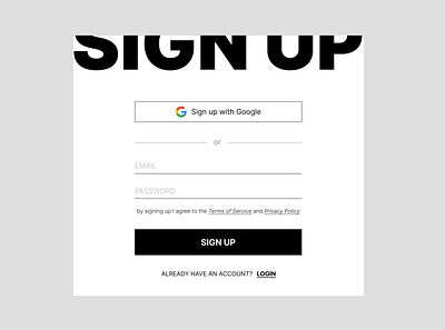 Daily UI :: 001 - Sign Up dailyui sign up ui web design