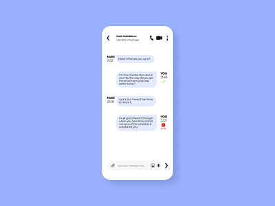 Daily UI :: 013 - Direct Messaging