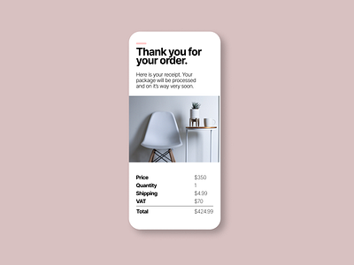 Daily UI :: 017 - Email Receipt