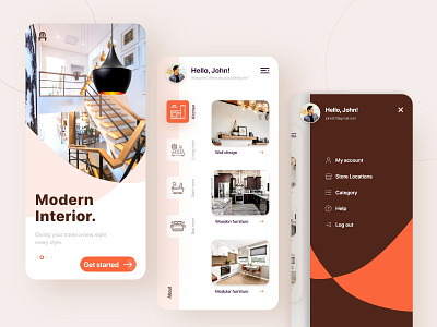 Interior design mobile app