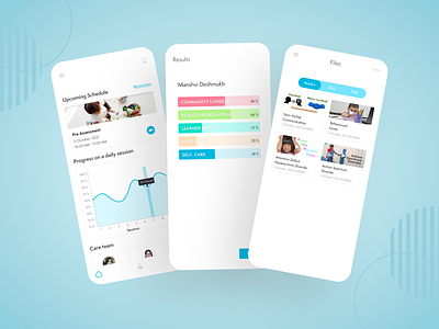 Child Therapy Mobile Application UI/UX design blue clean design figma green mobile mobile application mobile application ui mobile ui new theme ui uiux user experience user experience design user interface design userinterface ux ux research