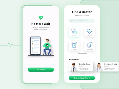 Find a Doctor Mobile app adobe xd appointment clean creative design doctor app health mobile app design physician ui ui design uiux user experience user experience design user interface design user interface ui userinterface ux