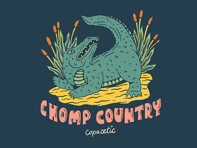 Chomp Country branding design illustration logo mascot texture typography