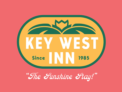 Key West Inn C badge branding clean design graphic design illustration illustrator logo minimal typography vector