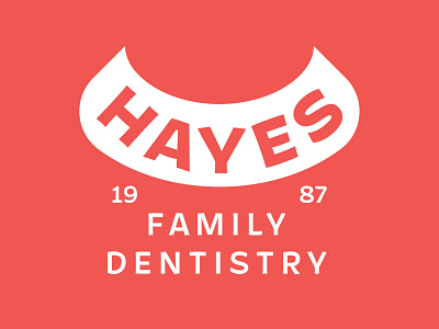 Hayes Family Dentistry Branding badge branding clean dentist graphic design icon identity logo vector