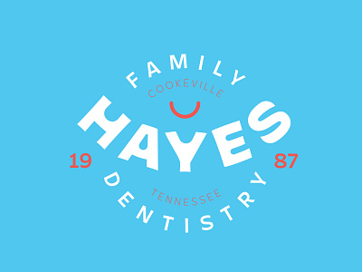 Hayes Family Dentistry Badge badge branding dentist design graphic design icon logo typography vector