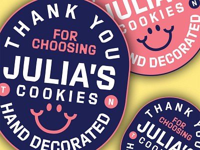 Julia's Cookies Badge • Cookeville, Tn branding cookies design food graphic design illustration logo packaging stickers typography vector
