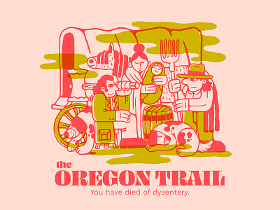 The Oregon Trail branding coastal design graphic design illustration midwest oregon oregon trail pacific northwest pioneer typography
