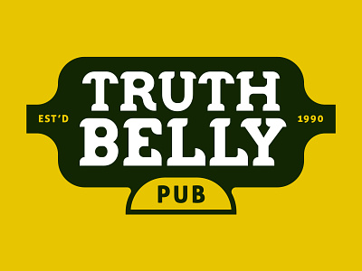 Truth Belly Pub bar bar logo beer logo branding design graphic design green logo irish logo logo pub pub logo typography vector