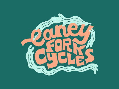 Caney Fork Cycles bicycle bicycle logo bike logo branding design graphic design handlettering illustration lettering logo outdoors typography