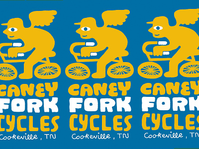 Caney Fork Cycles Stack bicycle bike bike illustration bike logo branding design graphic design handlettering illustration lettering logo outdoor illustration outdoors typography