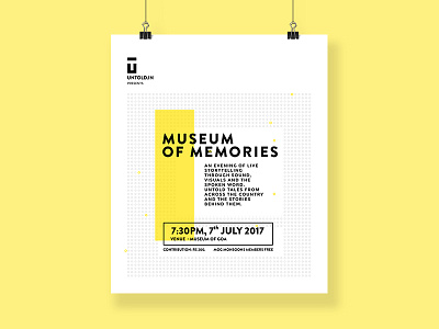 Museum Of Memories : Poster Design design event exhibition goa graphic museum poster print untold
