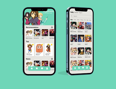 Manga Reader App app design graphic design ui ux
