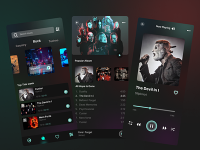 Music Player App app design graphic design ui ux