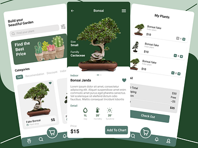 Plant app app design graphic design illustration ui ux