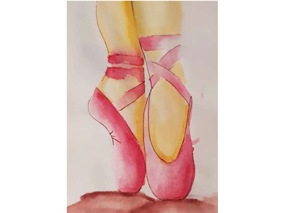 Ballet Watercolor art direction design drawing illustration watercolor