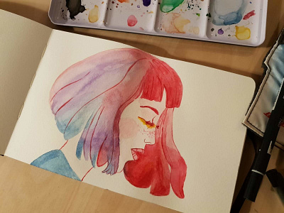 GRIS - Inspired by Conrad Roset design fanart girl girl illustration gris game illustration watercolor woman womans