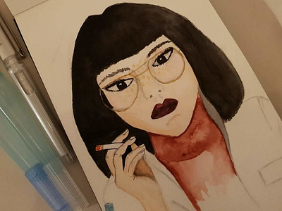 Azumi art direction azumi azumimaniac design drawing fanart illustration maniac netflix watercolor watercolour winsorandnewton woman