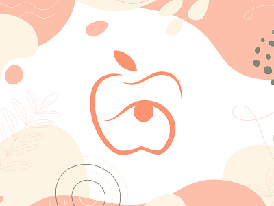 Apple of my Eye design flat illustration logo minimal