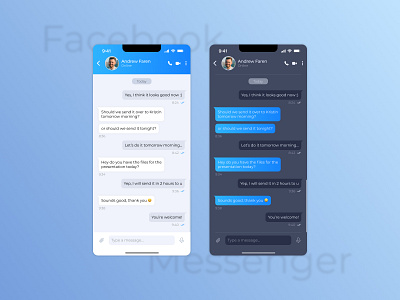 Direct Messaging - Facebook Messenger app daily ui design graphic design mobile app mobile design product design ui ux