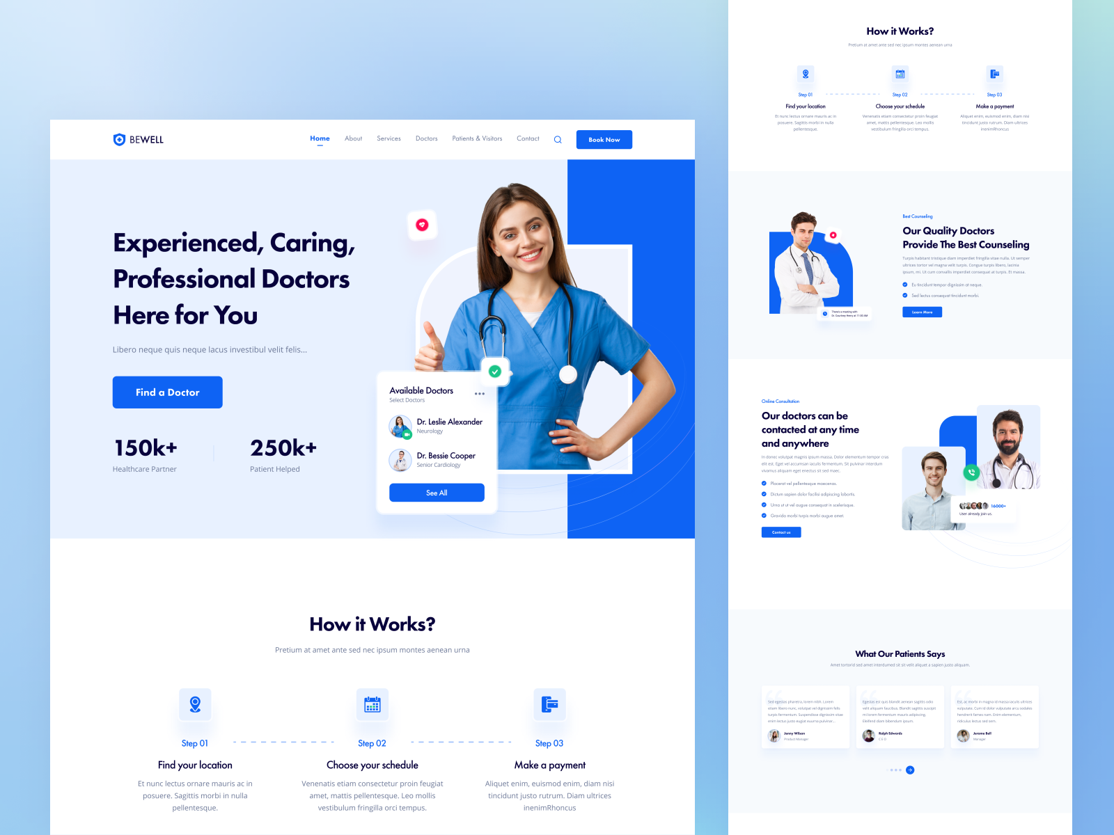 Medical Website Home Page by Nisha Singh on Dribbble