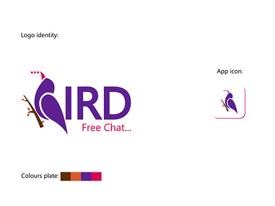 Bird chat logo / app icon