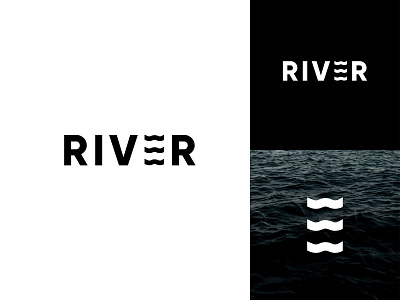 River wordmark logo branding clean design flat icon illustration logo minimal modern typography unique wordmark