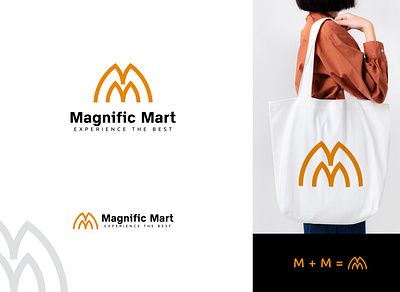 Magnific Mart Logo Design brand mark branding creative design fashion flat icon illustration logo minimal modern typography vector women