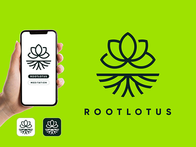 ROOTLOTUS Flower Logo