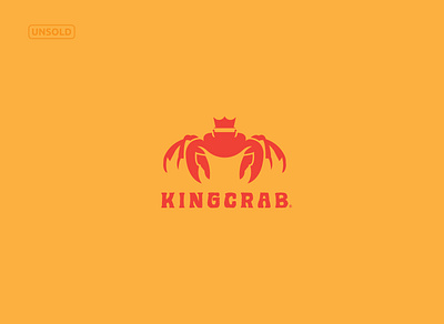 KINGCRAB Logo best branding crab creative crown design flat identity illustration logo minimal minimalist modern pictorial unique vector