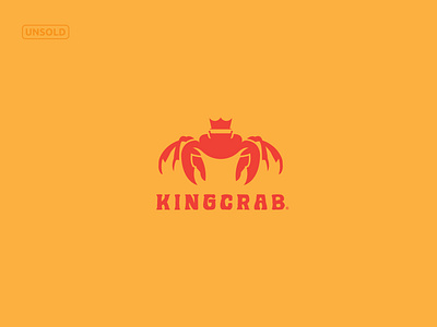 KINGCRAB Logo best branding crab creative crown design flat identity illustration logo minimal minimalist modern pictorial unique vector