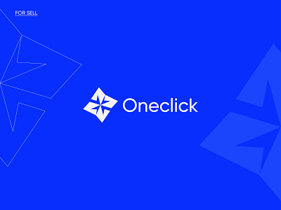 Oneclick logo design abstract brand identity branding click creative design flat graphic design icon illustration logo logo design logomark minimal minimalist modern mouse technology trendy vector