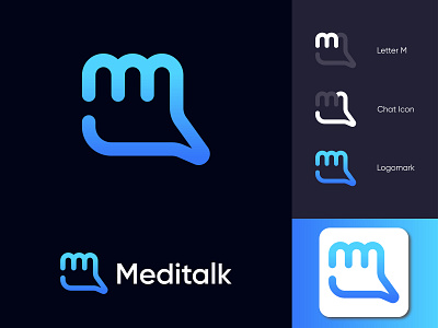 Meditalk logo design