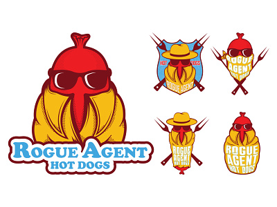 Rogue Agent Hot Dogs Logo adobe illustration adobe illustrator adobe illustrator cc art direction branding character design creative direction design graphic art graphic arts graphic design graphics illustration logo logo design logo mark