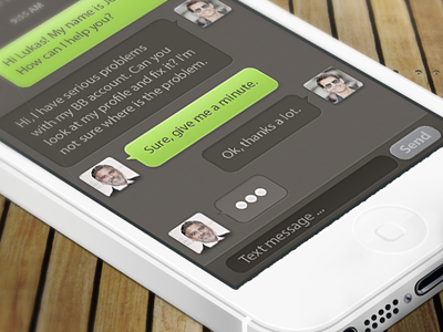 Live support app button chat help iphone messages messenger support ui ux