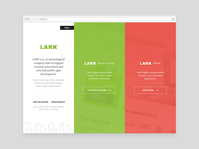 LARX Branches Preview css html larx pattern ui ux web website