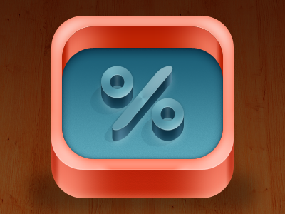 Percent iOS icon design icon ios ipad iphone percent