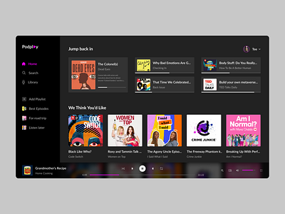 Podplay: Podcast Streaming Web App