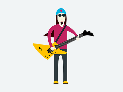 Guitar Hero guitarist illustration musician