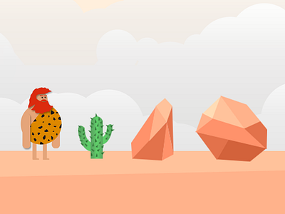 Wanderer - Game Design cactus cave man game design rock wanderer
