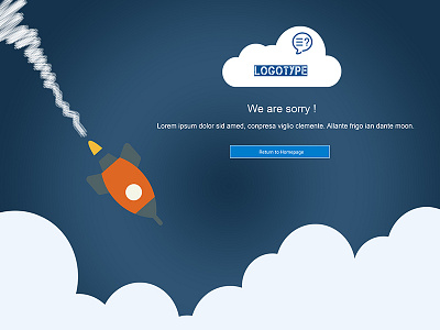 Error Page - 404 404 error page illustration rocket