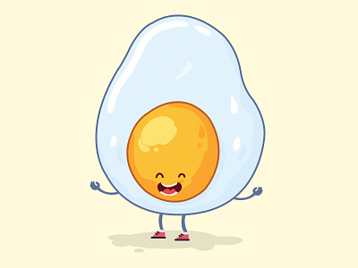 Mr. Egg character design flat design icon design toon