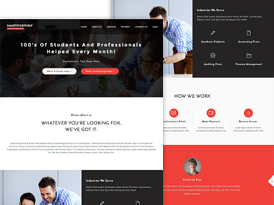 Smartstudyhelp website design