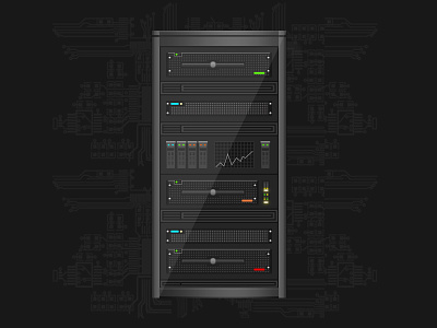 Hosting - VPS Server design illustration server visual web