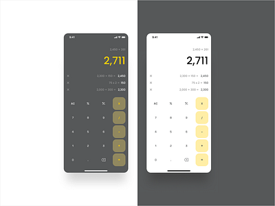 Calculator | Daily UI #004 app calculator calculator app daily ui daily ui 004 dailyui dark mode design light mode minimal ui ux