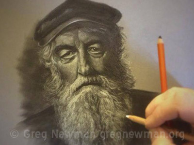 Fisherman Pastel Study charcoal drawing fisherman grey old man panpastel pastel study