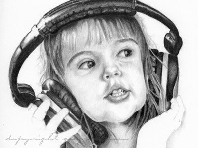 Abby Dribbble drawing graphite pencil portrait sketch